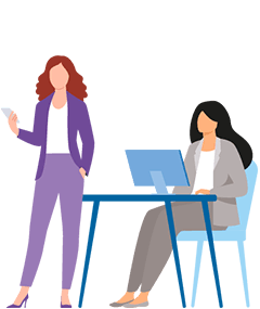 Person p&aring; datamaskinen som snakker med lege p&aring; mobil