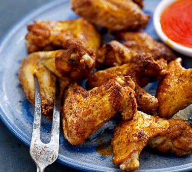 Spr&oslash; og saftige kyllingvinger