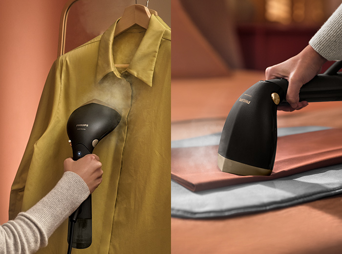 Steam horisontalt og vertikalt - Uten strykebrett