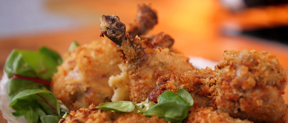 Spr&oslash; luftfritert kylling - helt uten olje!