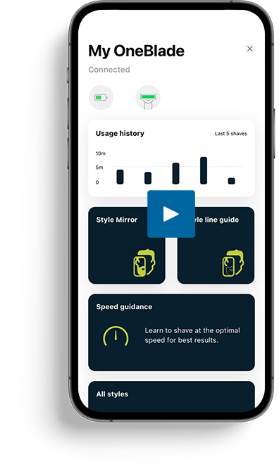 Forh&aring;ndsvisning av Daily Care-app p&aring; telefon