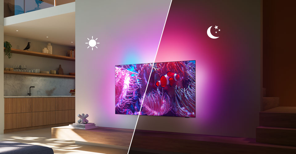 Omgivelsesregistrering p&aring; Ambilight-TV-er