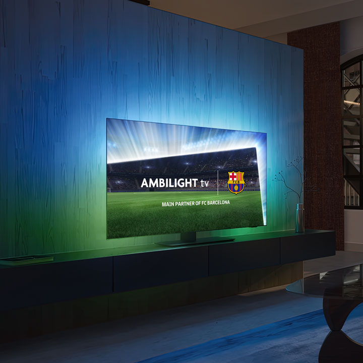 FC Barcelona-kamper med Ambilight TV-er