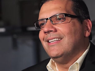 a man who just trimmed his beard, click the play button to view the video