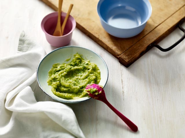 Deilig puré av potet og brokkoli